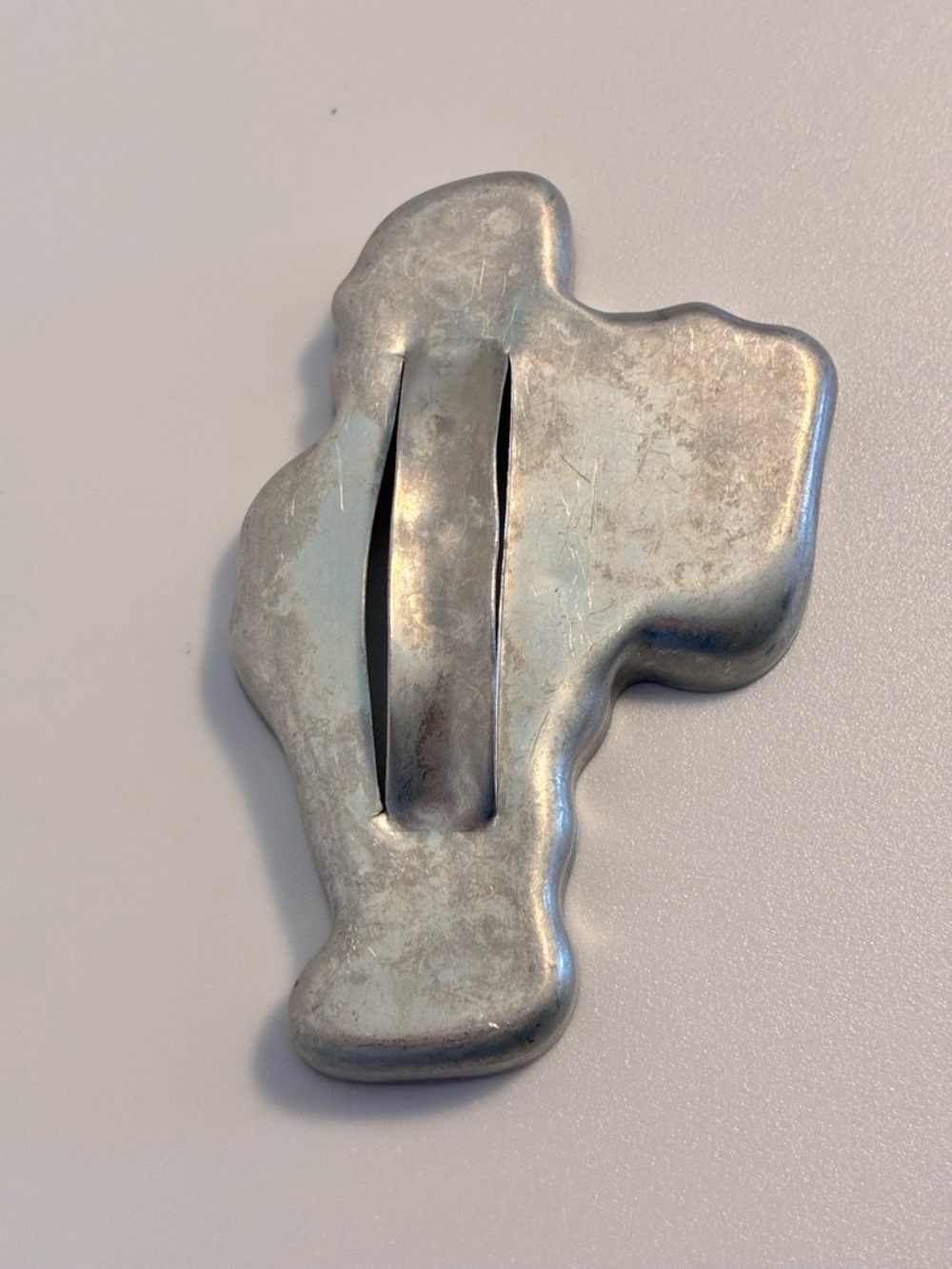 Santa Claus With Gift Bag Aluminum Cookie Cutter Vintage